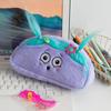 Cartoon Plush Pen Bag With Large Capacity For Students And Office Supplies