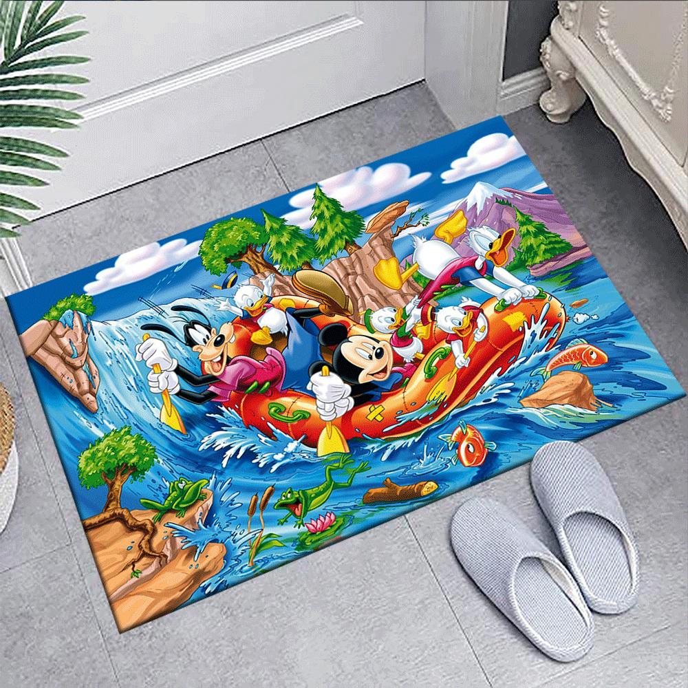 1 Stück Mickey-Maus und Minnie-(23)_01 Teppich Läufer, Schlafzimmer und Spielzimmer Langlebig, Fleckenbeständig und Leicht zu Reinigen, Wohnzimmer