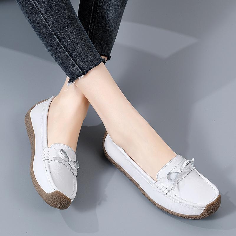 Casual Sneakers Women Shoes New Genuine Leather Comfortable Slip-On Flats Female Shoe Woman Sneaker Chaussures Femme