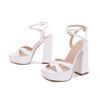 Fashion Designer Platform Ultra High Heels Women Sandals Sexy Fashion Open Toe Buckle Strap Catwalk Nightclub Stripper Shoes