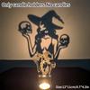 Halloween Candle Holder Decoration Gothic Skeleton Candlestick Ghost Shadow Tealight Stand Spooky Scary Ornaments Home Decor