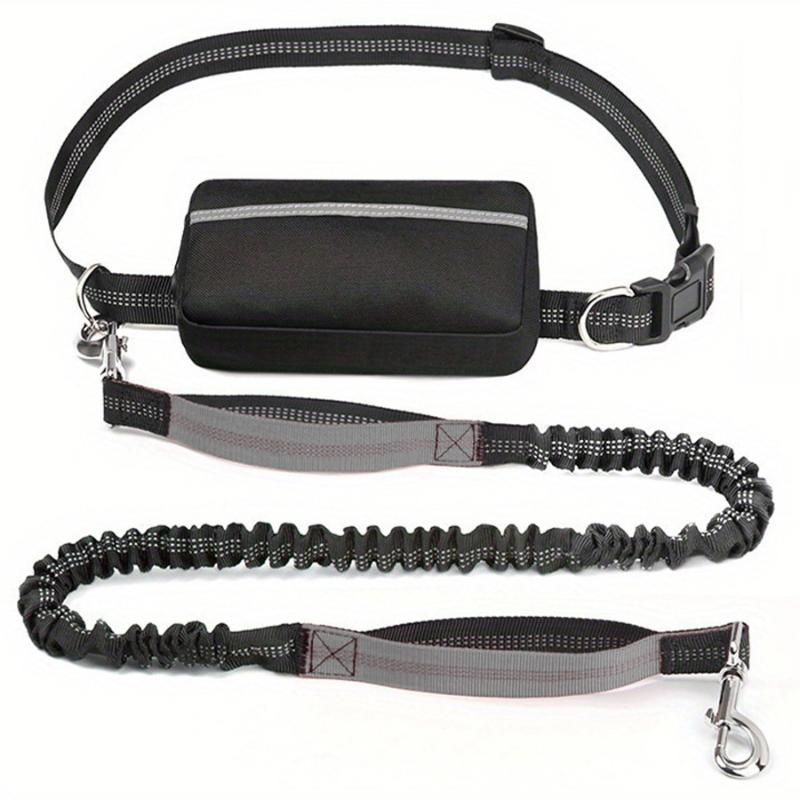 Hands Free Dog Retractable Elastic Leash Reflective Towing Rope Waist Bag Dog Traction Rope For Running Walking Pet Products