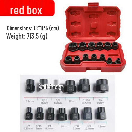 26-Piece Damaged Nut & Screw Extractor Tool Set - Chrome Molybdenum Steel