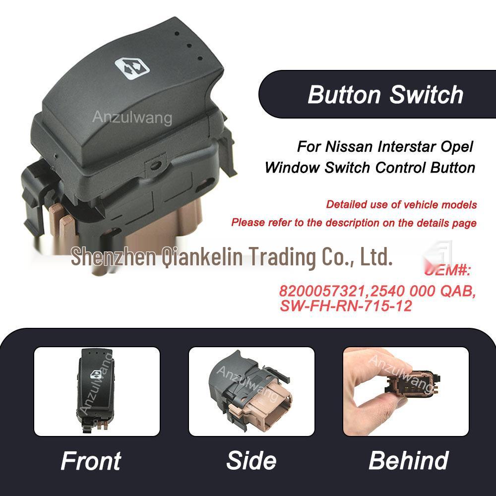 Electric Window Switch for Nissan/Opel/Renault - Glass Lifter Single Control Adjustment Chotacbras