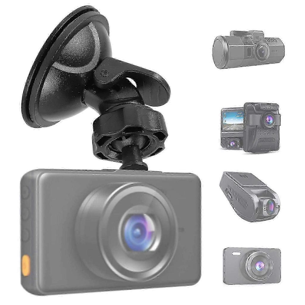 Universal Suction Cup Mount for Dash Cams with 6 Adapters for 360 Adjustable Angle,Ideal for Driving DVRs and Cameras Less