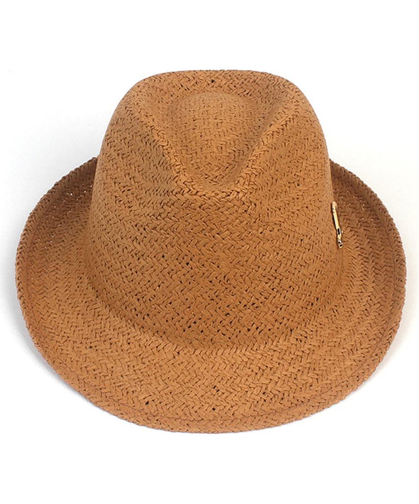 Yunibeosyeolkemiseuteuli Bu Swing Simple Brown Fedora Summer Hat
