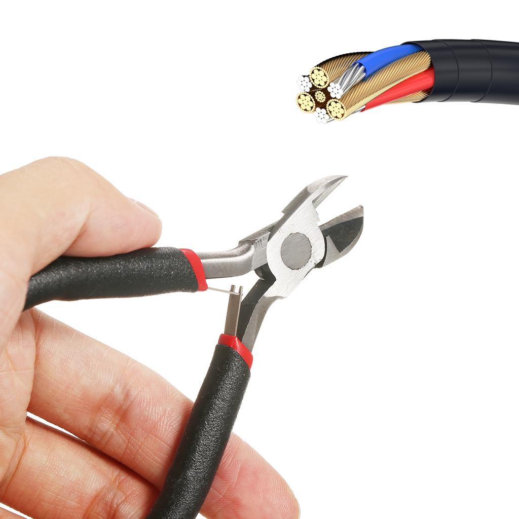 RJ45 Crimp Tool Kit All in One Pass Through Crimping Tool for Cat5e Cat6 Cat6a Pass Through Connector with 100Pcs Connectors 100Pcs Covers Network Ca