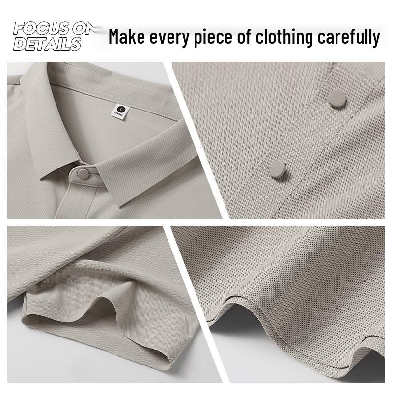 Baleno Men's Ice Silk Business Casual Polo & Trousers Set