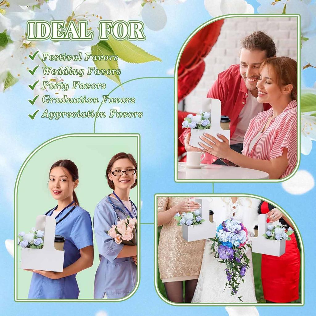 10pcs White Kraft Paper Packaging Box Baking Box Gift Wrapping Box for Party Supplies Wedding Gift Boxes