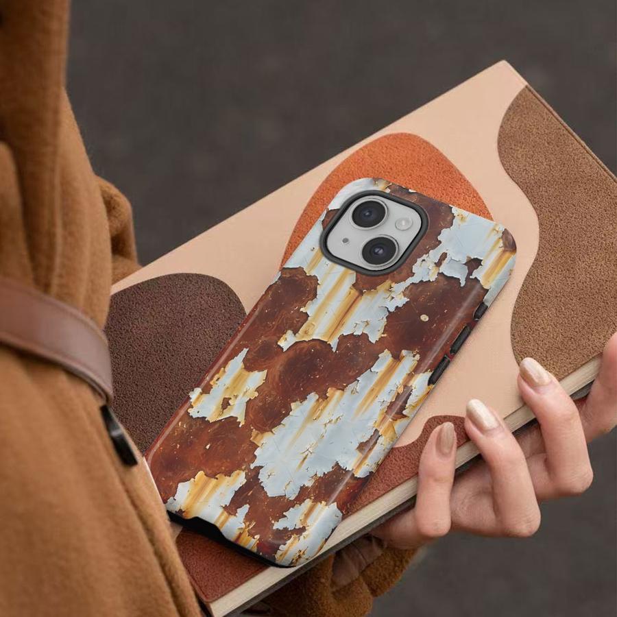 Retro Rust Design Phone Case for Apple iPhone 17 Pro Max Air 11 16 14 15 Plus XS XR 13 16e 12 Soft Cover Capa