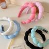 Sponge Co Spa Makeup Bubble Terry Cloth Headband Puffy Retro Hair Bands Soft Hairband Headwear