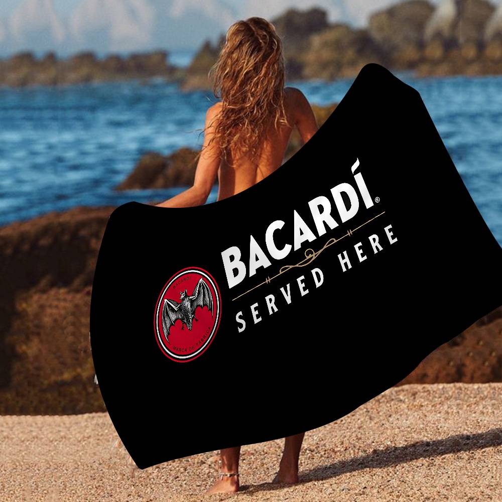 Bacardis Beer Microfiber Beach Towel Absorbent Quick Dry Soft Yoga Swimming Resort Mountain Climbing Towel