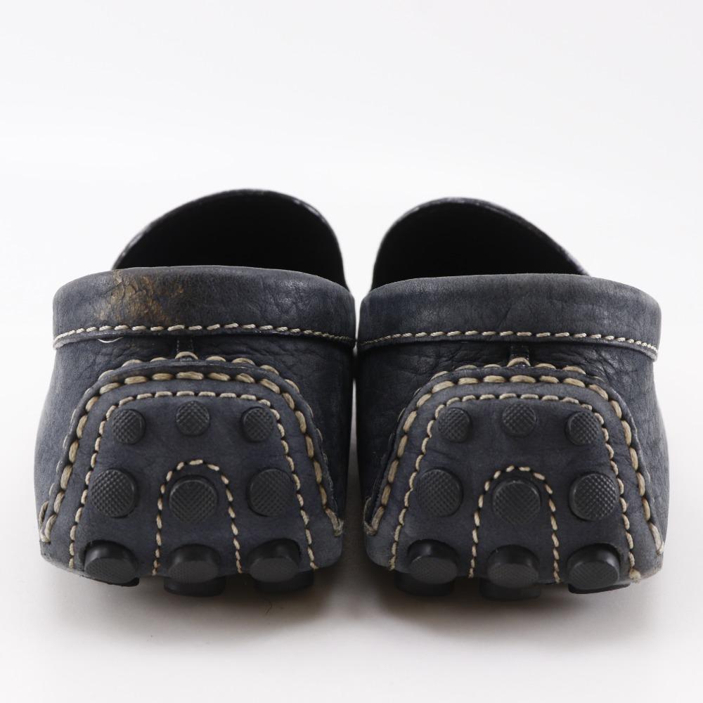 Louis Vuitton Monte Carlo Moccasin Driving Shoes Navy Blue Suede Mens Used