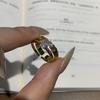Patnon Oval Pigeon Egg Ring Niche Premium Couple Ring Super Flash Proposal Ring