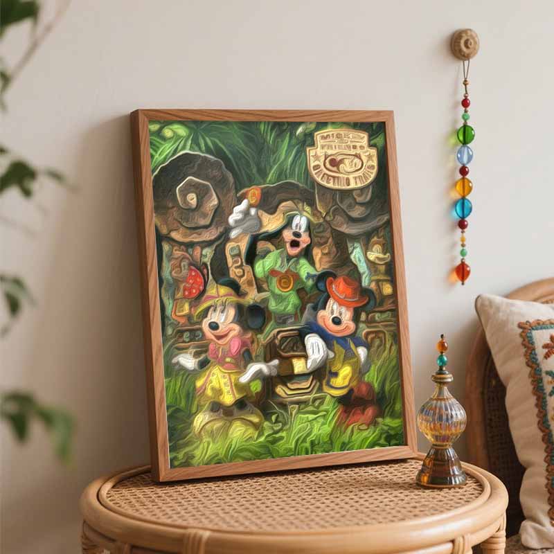 Disney Mickey Mouse and Friends Digital Oil Painting Art Painting Kit Manual Diy Painting for Home Decorations