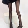 Vintage Court Style Lace Stripe Lolita Pantyhose - Autumn/Winter Slimming Jacquard Stockings