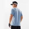Li-Ning Série Fitness Cor Sólida Simples Gola Redonda Pulôver Manga Curta Camiseta Masculina Tops Azul-Ciano-Cinza ATSV115-3