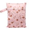 Compact & Lightweight Baby Diaper Bag Cute Cartoon Print Wet Dry Nappy Storage Bag with Handle for Fashionable Parents