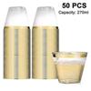 50pcs Plastic Cup 9 Oz Hard Disposable Cup Transparent Glass Party Camping