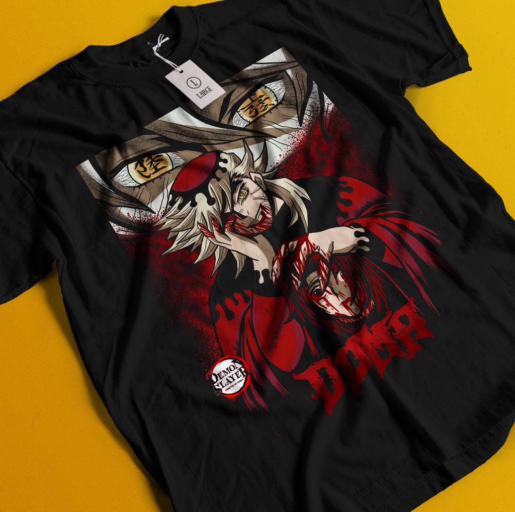 Demon Slayer Shirt Doma Upper Moon 2 Tshirt Zenitsu TShirt Akaza Muzan Tanjiro