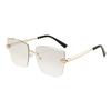 Unisex Square Frameless Sunglasses With Uv400 Protection For Outdoor Activities And Fashion Wear