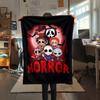 1PC Chibi Chucky Freddy Krueger Print Flannel Blanket, High quality All Seasons, Home Decor, Warmth and Comfort, Perfect for Christmas Gifts