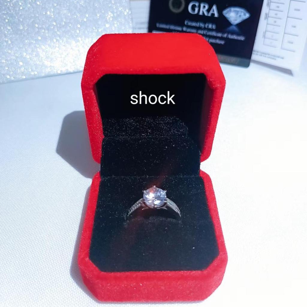 Inel de femeie din argint S925 moissanite 8mm moissanite de două carate verighetă cu incrustație fără fund pentru prietenă, inel închis