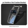 Stainless Steel Anchor Bracket Hinged Hardware Polished for Sailboats, Mariners