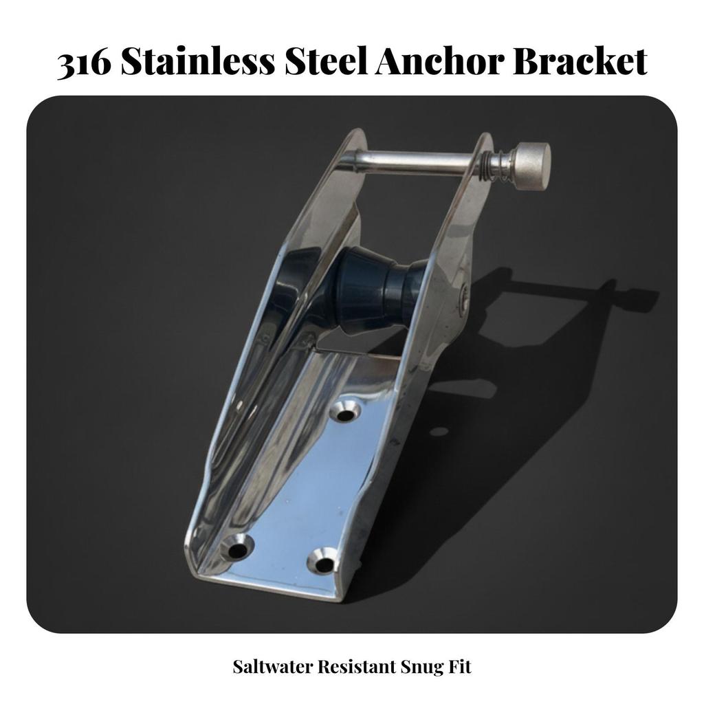 Stainless Steel Anchor Bracket Hinged Hardware Polished for Sailboats, Mariners