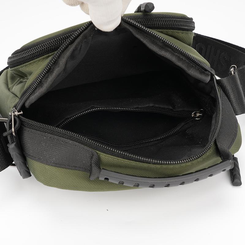 Men's Oxford Crossbody Bag Middle-Aged Sports Travel Shoulder Bag Multi-Compartment Mobile Phone Bag