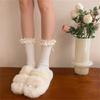 1 Pair Womens Summer Short Thin Socks Girls Sexy Cotton Lace Ruffle Style Socks