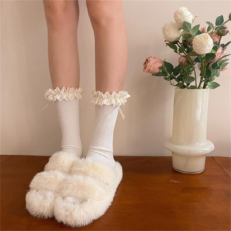 1 Pair Womens Summer Short Thin Socks Girls Sexy Cotton Lace Ruffle Style Socks