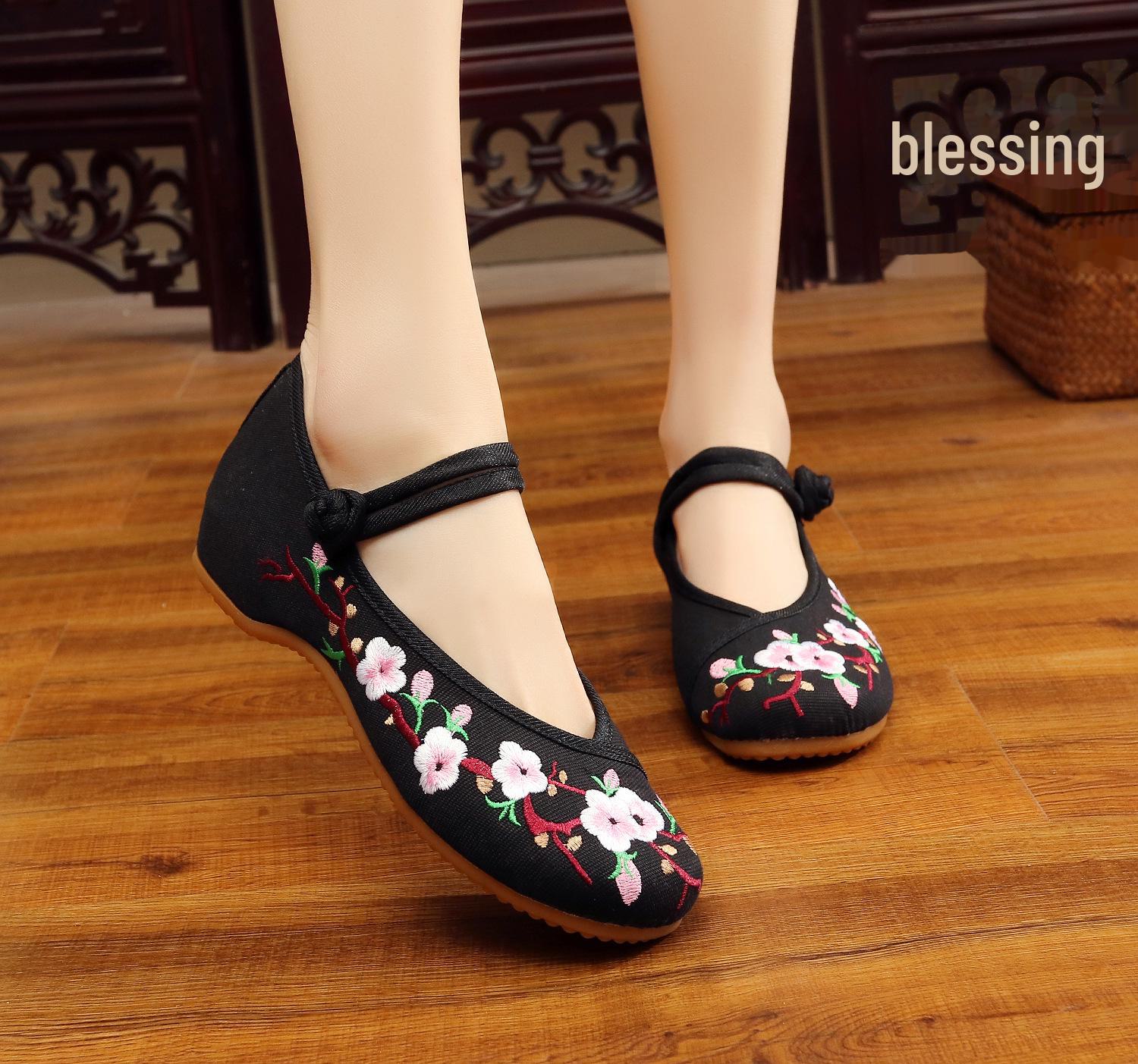 

Вышитые свадебные туфли-клинья в национальном стиле - Коллекция Лето 2020 38 чёрный