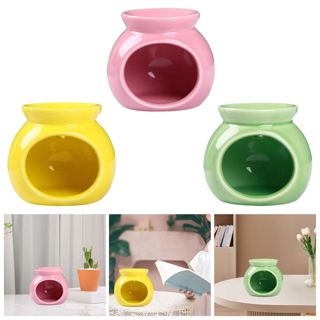 Porcelain Aroma Burner Incense Censer Mini Candle Holder Scented Wax Melt Burner for Kitchen Patio Tabletop Porch Bathroom