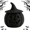 with LED Candle Black Jack-O Lantern Candy Storage Basket  Halloween Decoration
