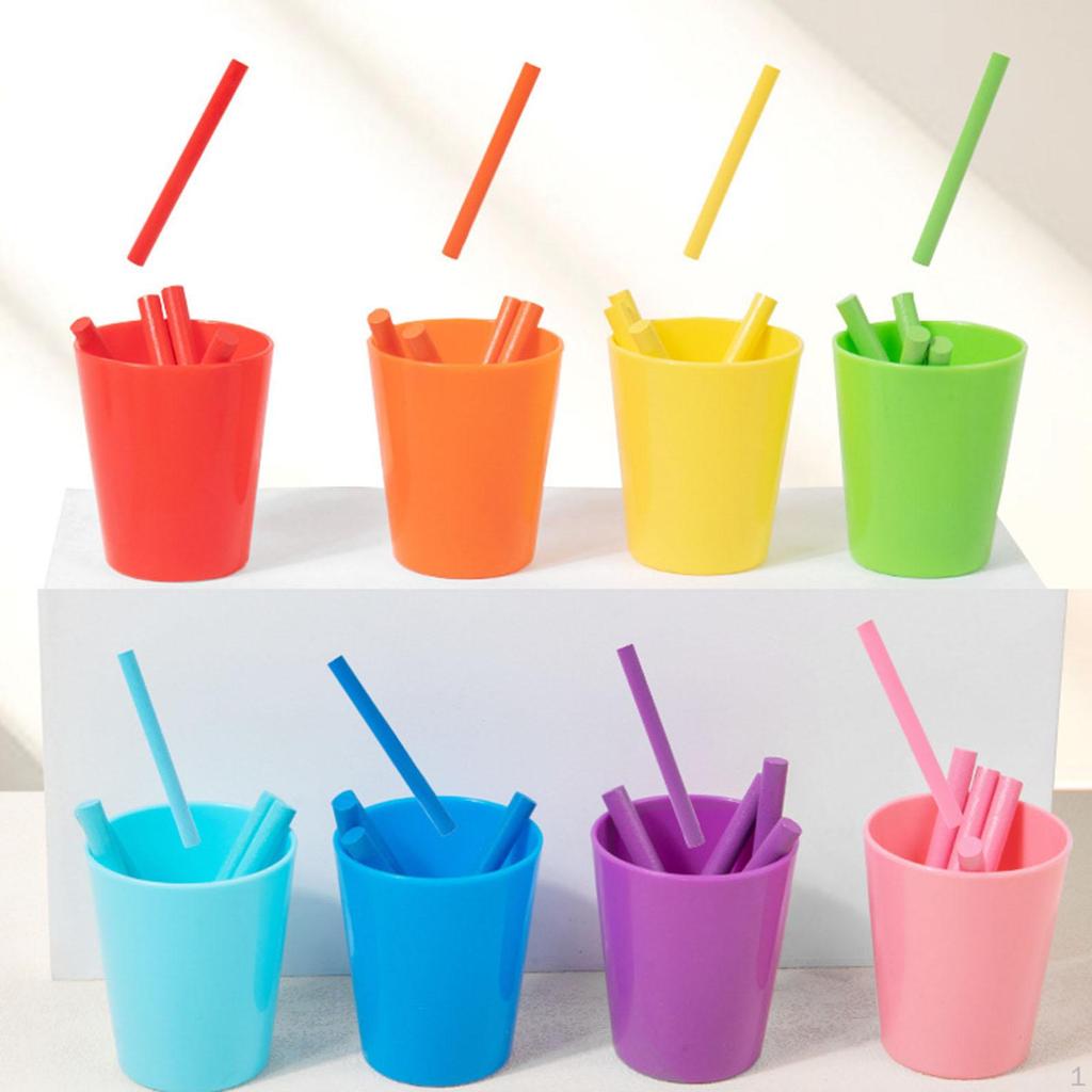 Color Sorting Play Set Counting with 8 Cups Gifts Montessori Toy Matching Game for