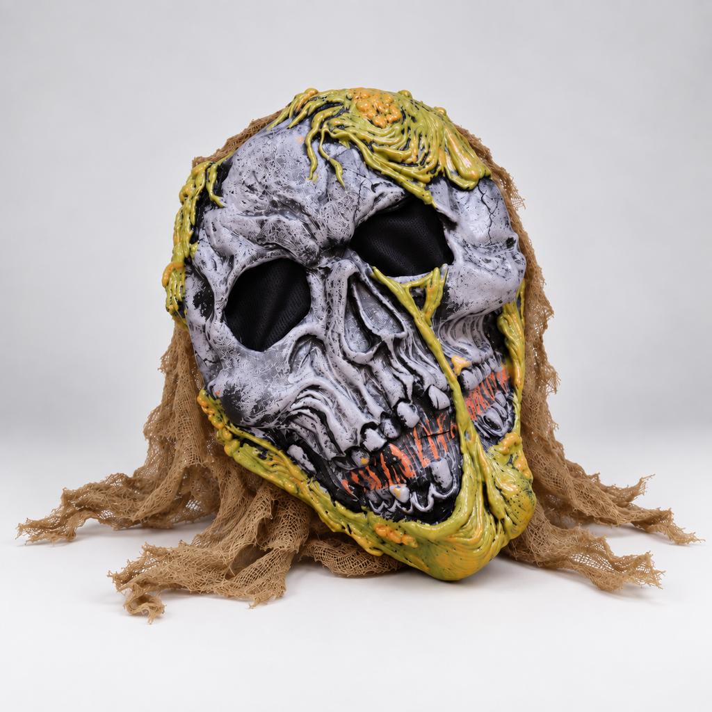 Skeleton Zombie Costume Halloween Horror Cosplay Mask Gloves Pants Party Fancy Dress Outfit Scary Monster Role Play Costume Set
