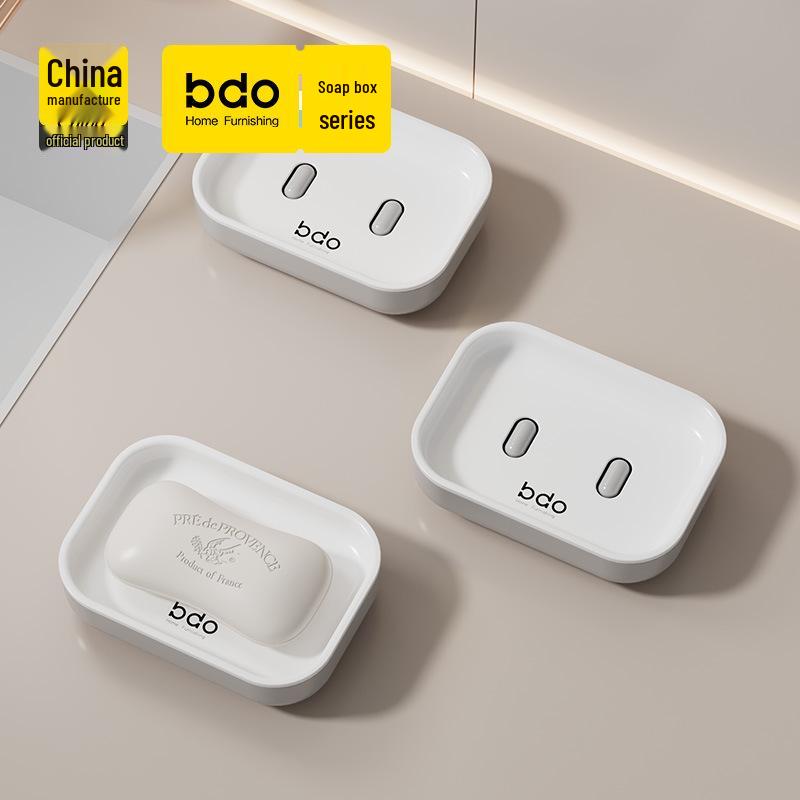 

Настінна двошарова мильниця на присосках з підставкою для стікання води