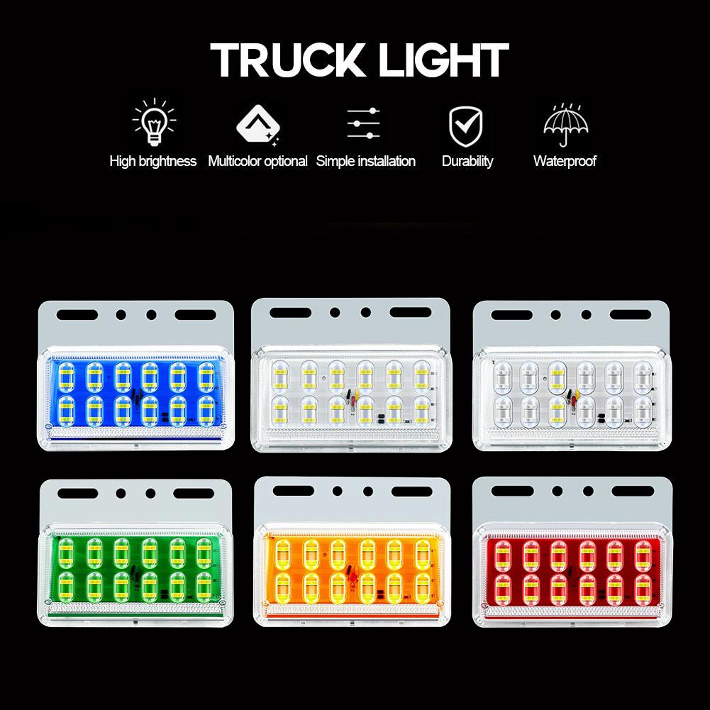 12D Cargo Truck LED 24V High Brightness Waterproof Tire Light Ground 12V Side Light Light Width Trailer Light Waist Q7W5