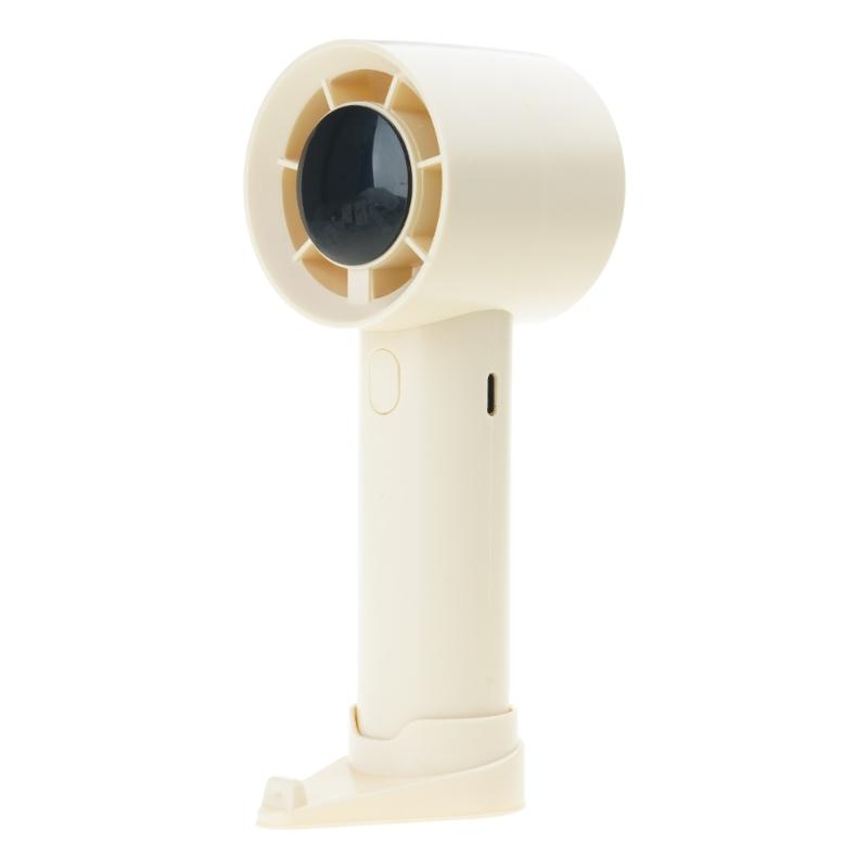 USB Rechargeable Handheld Fan Electric Adjustable Speed Fan 1200mAh Battery Cooling Device with LED Digital Display