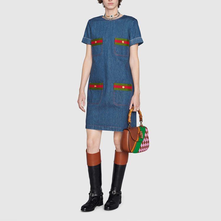 Gucci Denim Dress With Horsebit 678827-XDBVX-4759