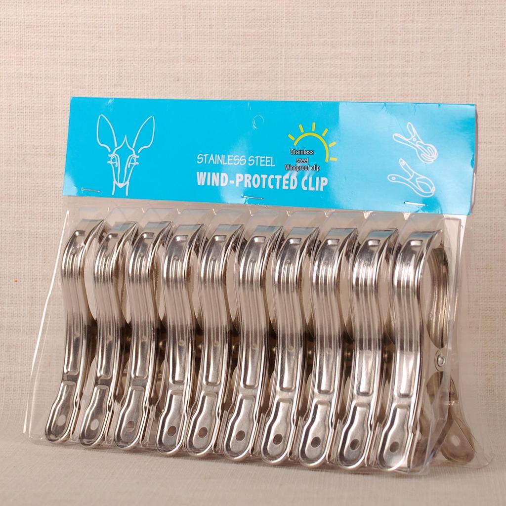 Stainless Steel Flat-Mouth Clothes Clips