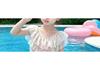 Toddler Girls' Cute One-Piece Swimsuit with Sun Protection and Lace Ruffles