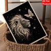 Pearl Art Painting Kit for Adults and Beginners, Majestic Lion Sparkling Painting Craft Home Wall Decor Handmade Gift