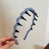 Women Headband Ribbon Decor Anti-slip Teeth Headband Lightweight Versatile Hair