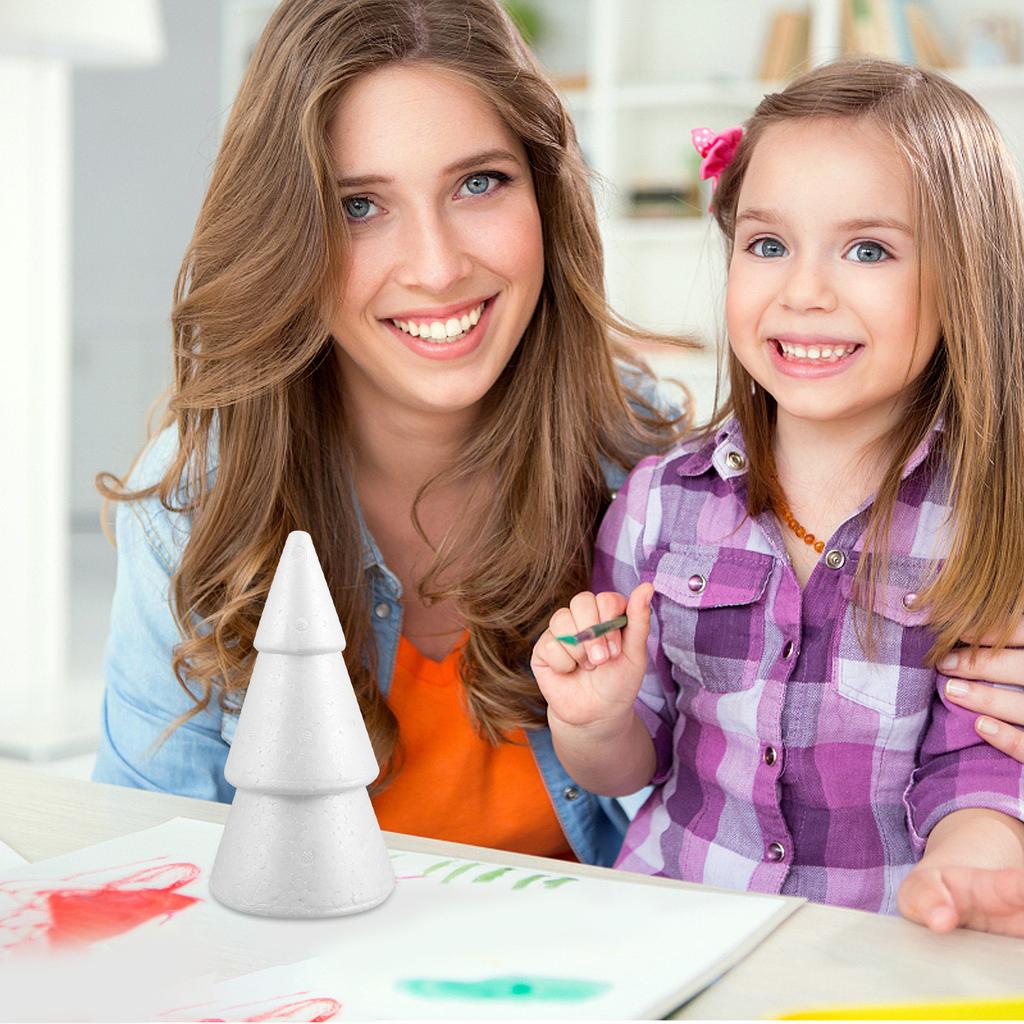 2 Pcs Craft Cone Shapes Shaped Foam Balls for Holidays DIY Christmas Tree Cones