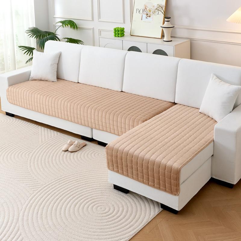 Super Soft Modern Quilted Plush Sofa Cover - Pet Friendly, Machine Washable, Living Room, Bedroom, Office Decoration, Combination Sofa Cover