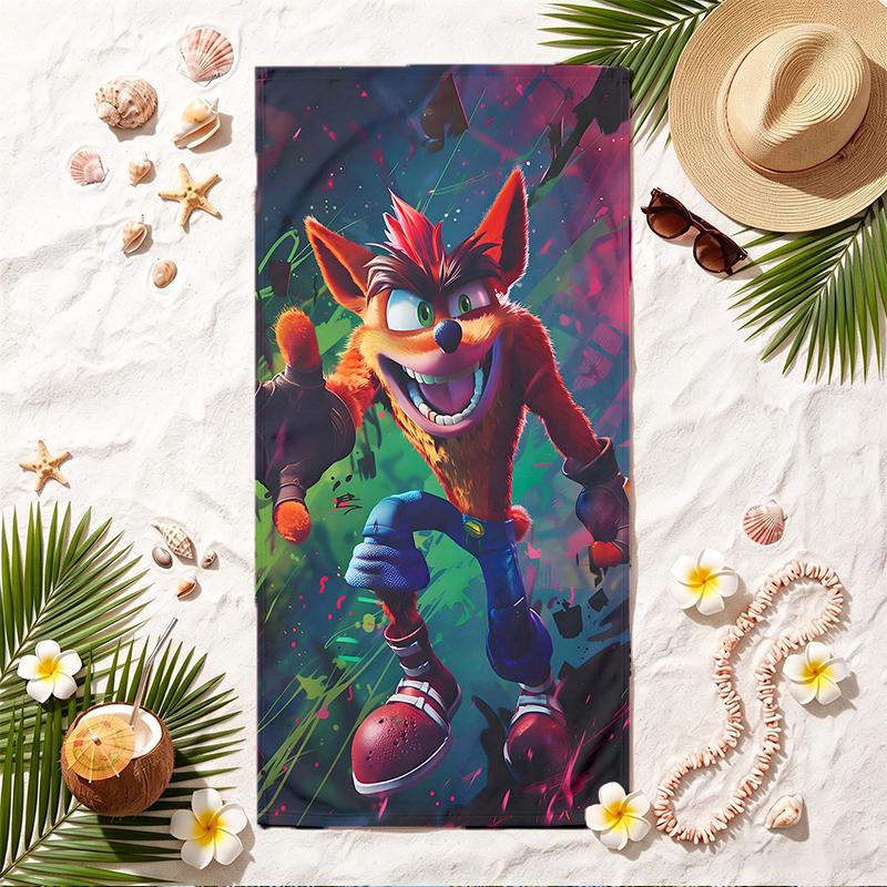 Crash Bandicoot  Soft Beach Towel Stylish Beach Pool Towel for Summer Seaside Vacation Travel
