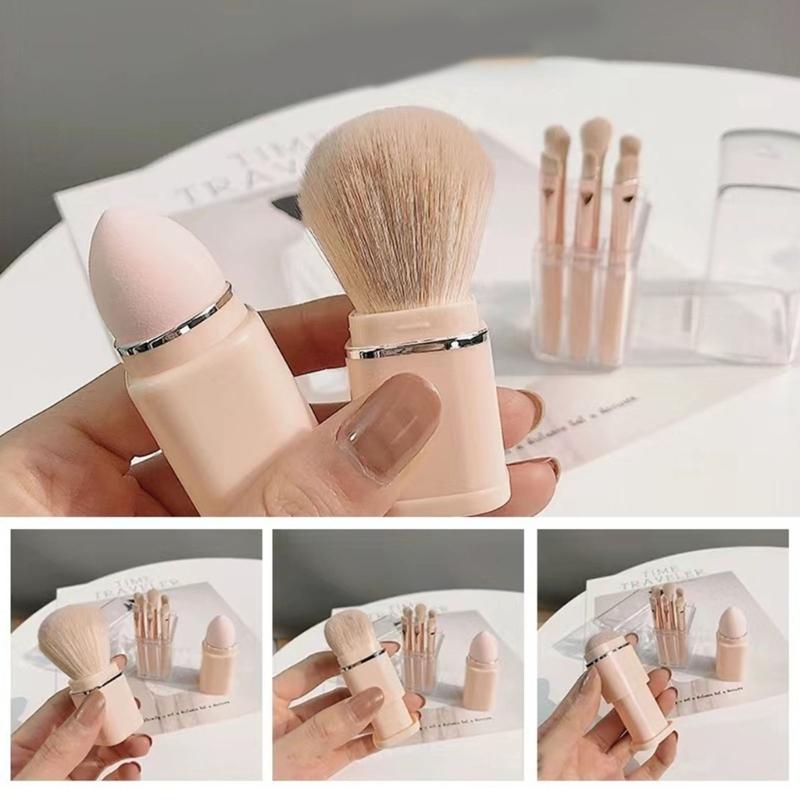 Compact 8 in 1 Eye Makeup Brush Set for Traveler and Beauty Enthusiasts Essential Portable Travel Beauty Tools