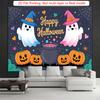 Party Backdrop Halloween Flat Spooky Pumpkins Ghosts Cauldron Event Photo Background Party Decor